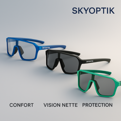 SCVCN Lunettes de Sport Photochromiques – UV400 | VTT, Route, Pêche, Running